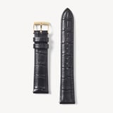 The Mayfair® Watch Strap Deep Shine Black Croc
