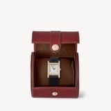 Travel Watch Roll Smooth Cognac & Espresso Suede