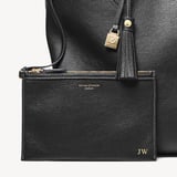 Hudson Tote Black Milled Pebble
