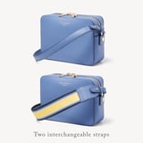 Camera Crossbody with Interchangeable Straps Capri Blue Pebble