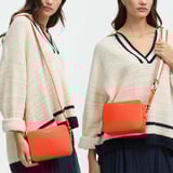 Camera Crossbody with Interchangeable Straps Coral Pebble