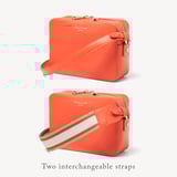 Camera Crossbody with Interchangeable Straps Coral Pebble
