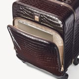 Connaught Cabin Suitcase Deep Shine Amazon Brown Croc