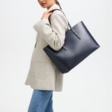 Regent Tote Navy Saffiano