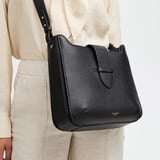 Ella Messenger Bag Black Pebble