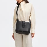Ella Messenger Bag Black Pebble