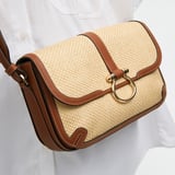 Resort Crossbody Natural Raffia & Smooth Tan