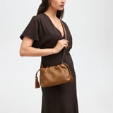 Hudson Large Crossbody Pouch Tan Milled Pebble
