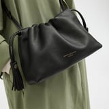 Hudson Large Crossbody Pouch Black Milled Pebble