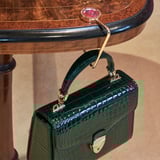 Aspinal Handbag Hook Cobalt Blue Pebble