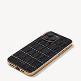 iPhone 15 Pro Max Case Deep Shine Black Croc