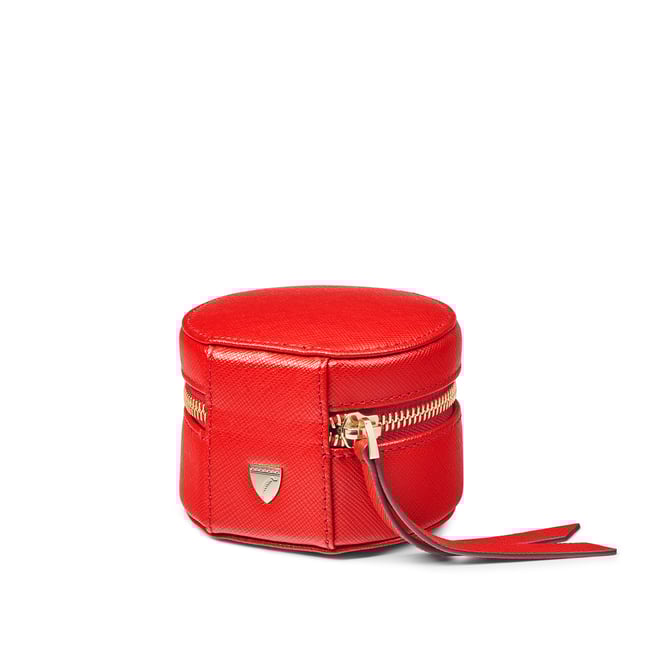 Scarlet Zipped Travel Jewellery Case Aspinal of London