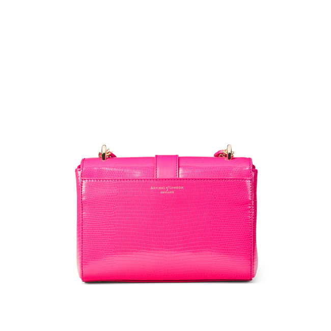 Lottie Bag with Top Handle Penelope Pink Silk Lizard