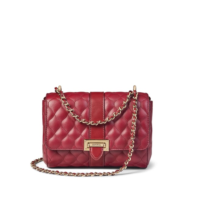 Lottie Bag with Top Handle Bordeaux Quilted Kaviar