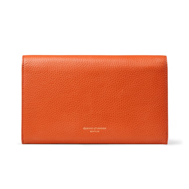 Travel Wallet in Marmalade Pebble Aspinal of London