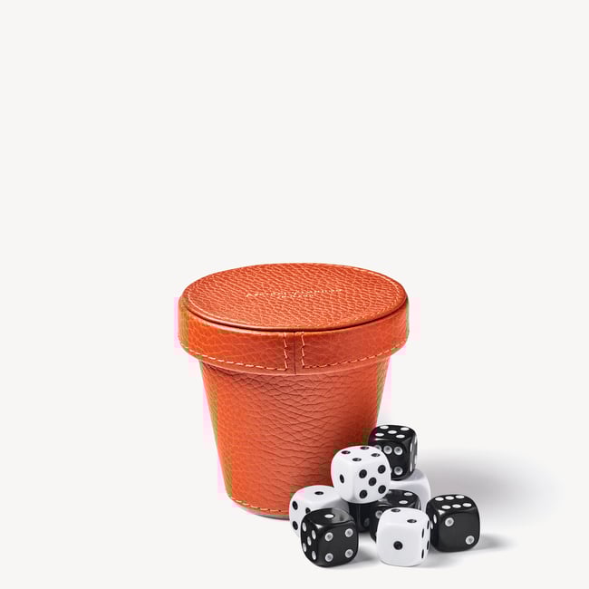London Dice Cup in Marmalade Pebble Aspinal of London