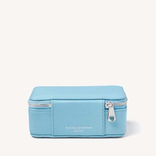 Medium Travel Jewellery Case Azure Blue Pebble