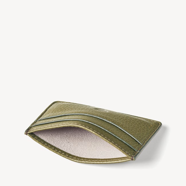 Slim Credit Card Holder Fern Pebble