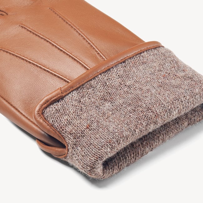 Women's Tan Leather Gloves Aspinal of London