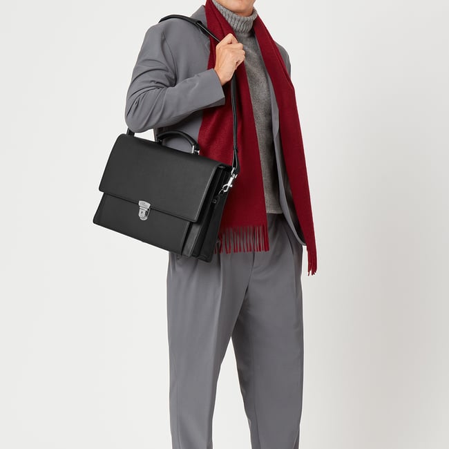 City Laptop Briefcase Black Pebble