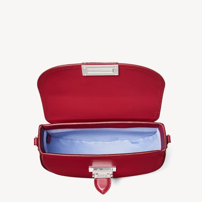 Portobello Crossbody Bag in Smooth Cranberry Aspinal of London