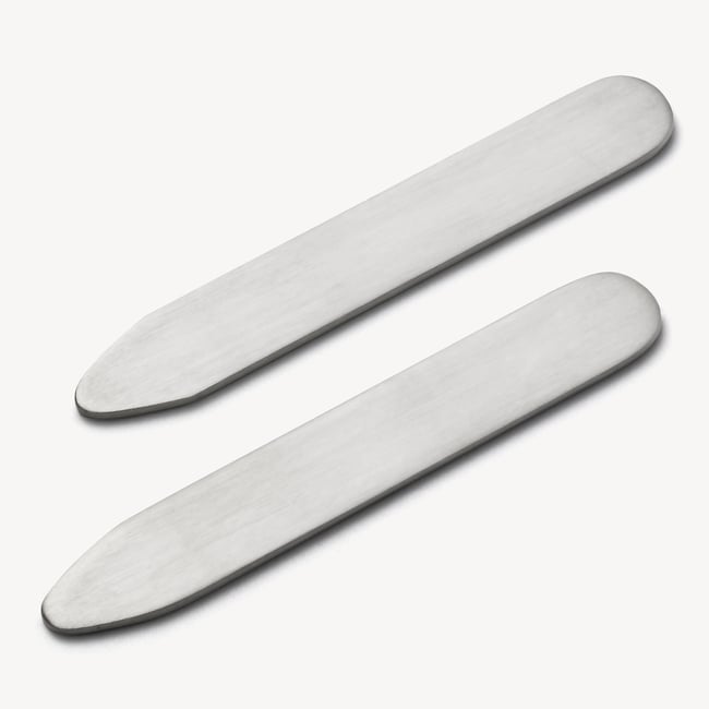 Sterling Silver Collar Stiffeners Matt Finish Sterling Silver