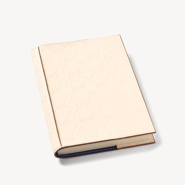 A5 Refillable Journal Ivory Embossed Monogram