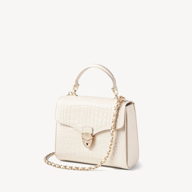 Midi Mayfair® Bag Ivory Patent Croc