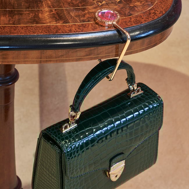Aspinal Handbag Hook Coral Pebble