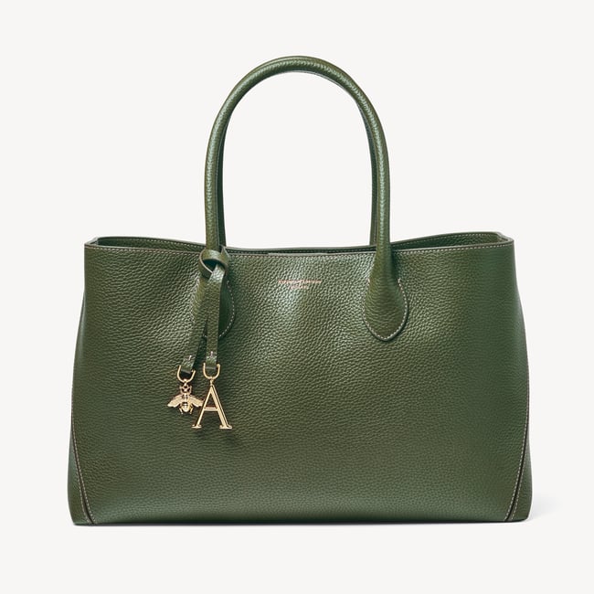 London Tote Bag Racing Green Pebble