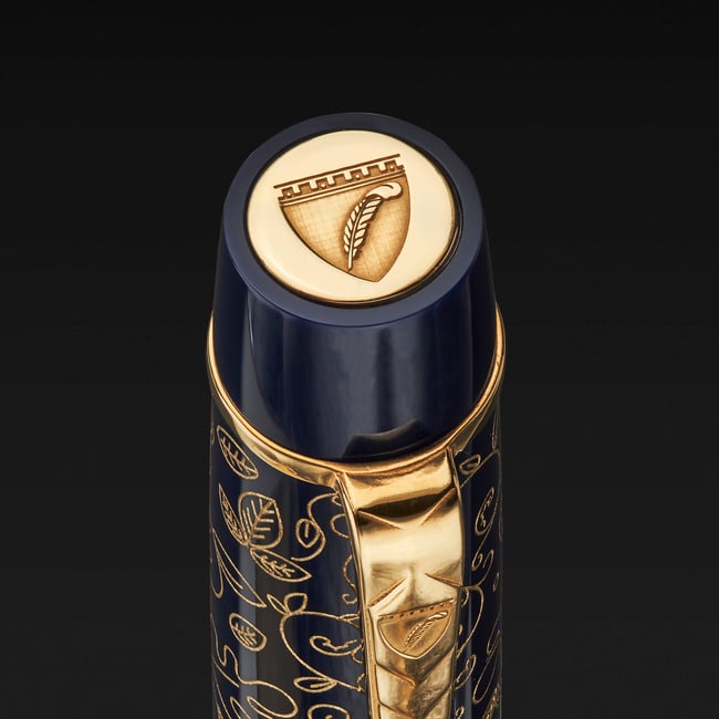 Luxury Engraved Pen Gold Plated Sterling Silver