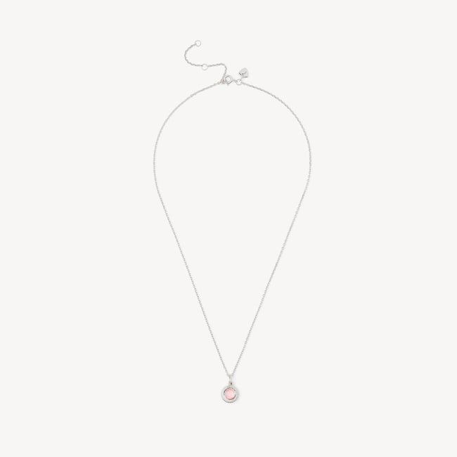 Gemstone Pendant Necklace Rose Quartz & Sterling Silver 925