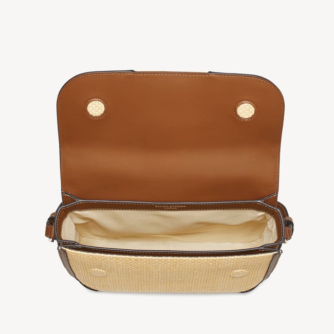 Resort Crossbody Natural Raffia & Smooth Tan