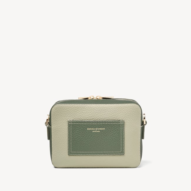 Camera Crossbody Pistachio, Sage & Ivory Pebble