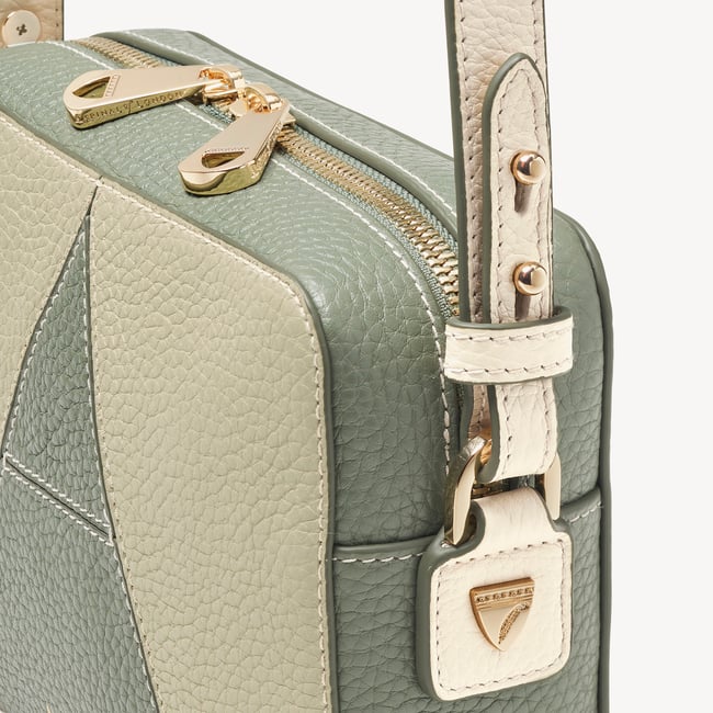 Camera Crossbody Pistachio, Sage & Ivory Pebble