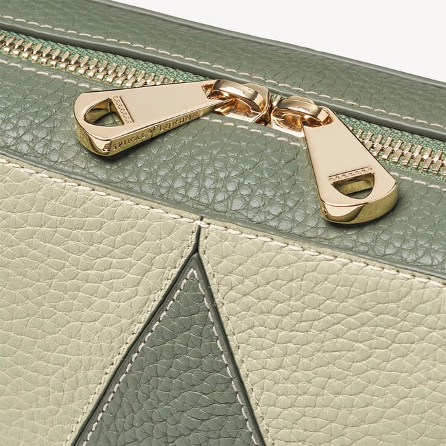 Camera Crossbody Pistachio, Sage & Ivory Pebble