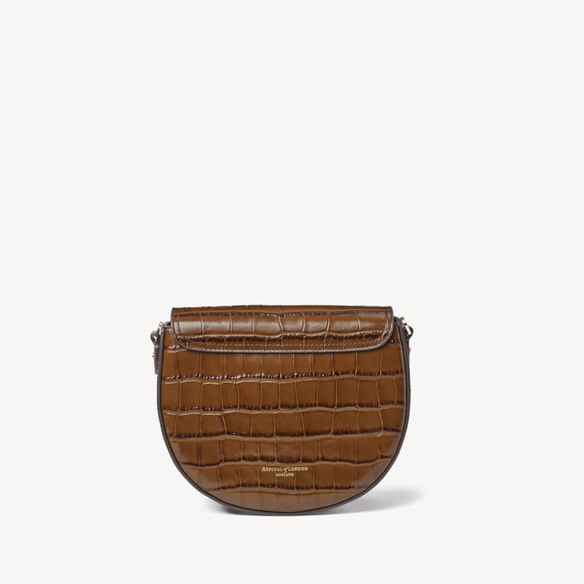Portobello Crossbody Bag Deep Shine Chestnut Croc
