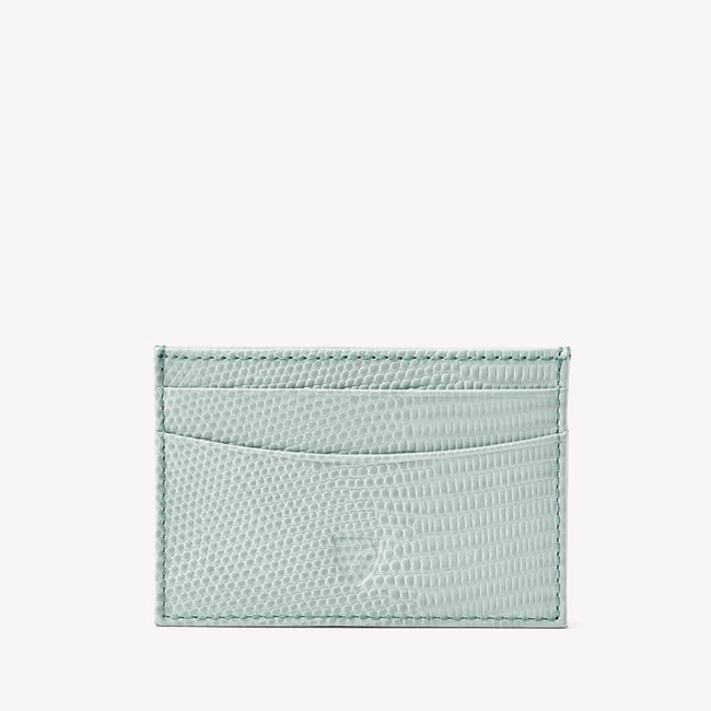 Slim Credit Card Holder Sky Blue Lizard