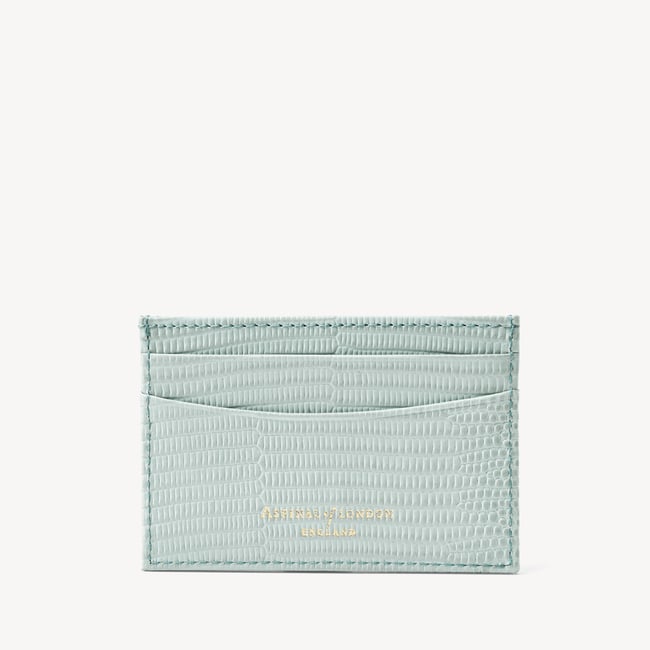 Slim Credit Card Holder Sky Blue Lizard