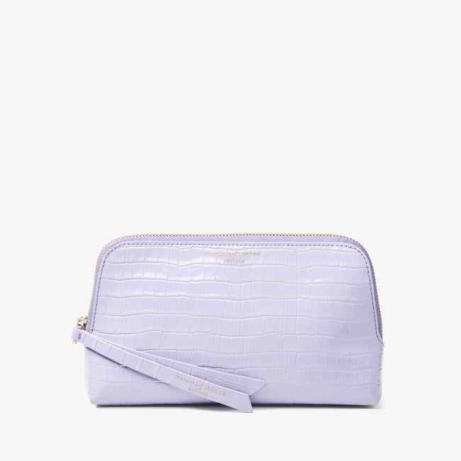 Small Essential Cosmetic Case Deep Shine English Lavender Small Croc