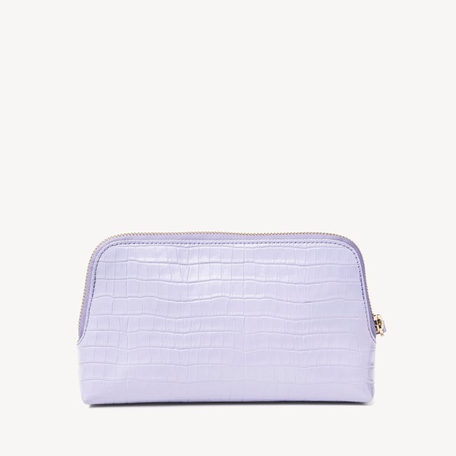 Small Essential Cosmetic Case Deep Shine English Lavender Small Croc