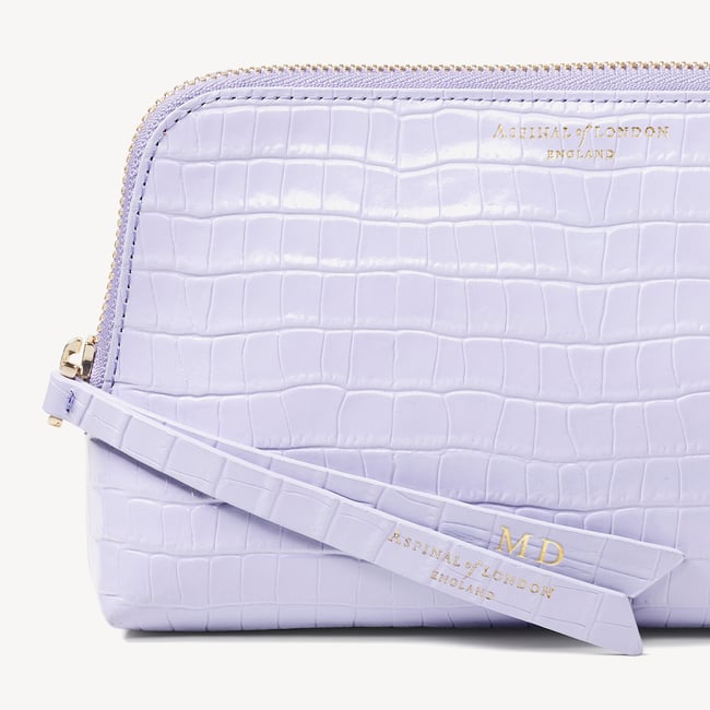 Small Essential Cosmetic Case Deep Shine English Lavender Small Croc