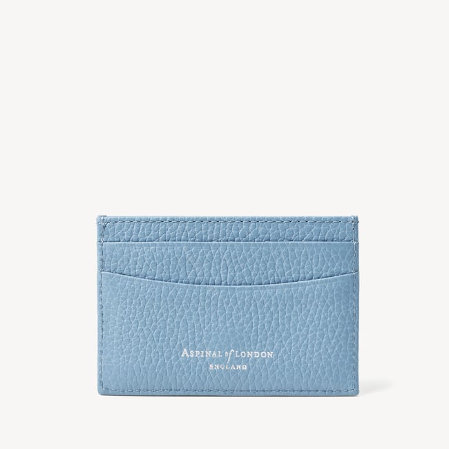 Slim Credit Card Holder Azure Blue Pebble