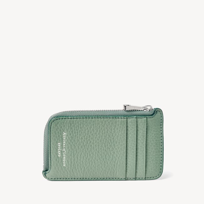 Zipped Coin & Card Holder Willow Pebble
