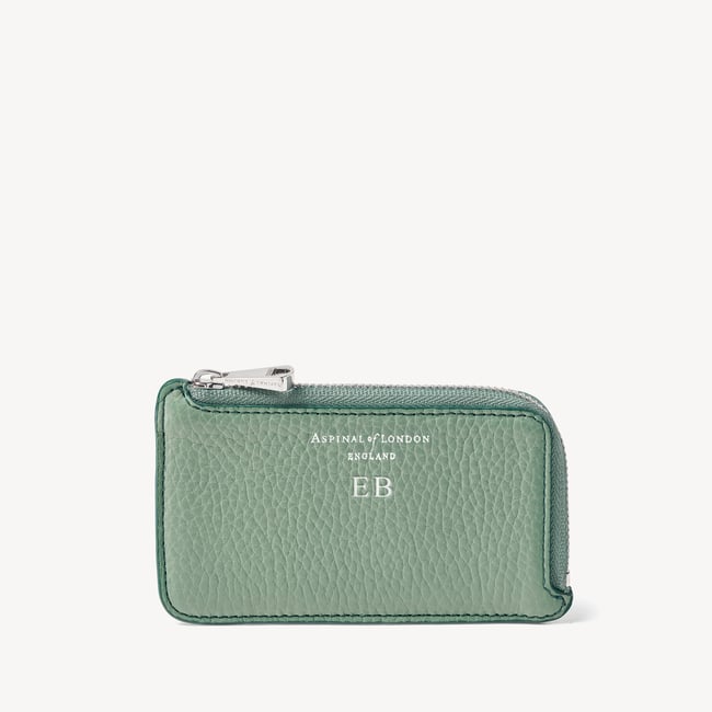 Zipped Coin & Card Holder Willow Pebble