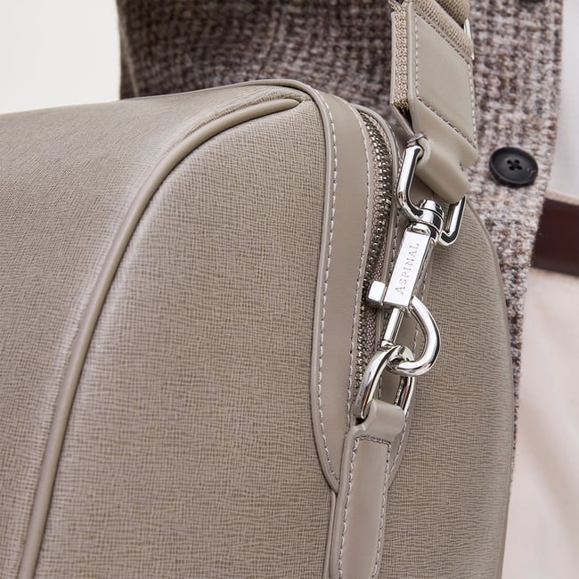 City Holdall Warm Grey Saffiano