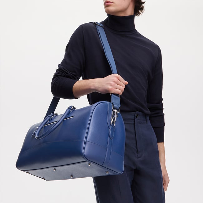 City Holdall Caspian Blue Saffiano