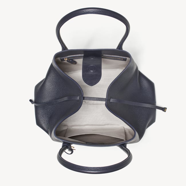 Large Paris Bag Navy Pebble