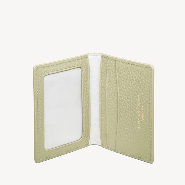 ID & Travel Card Case Pistachio Pebble