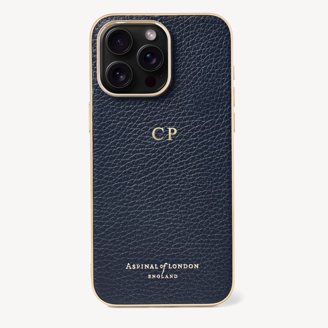 iPhone 15 Pro Max Case Navy Pebble